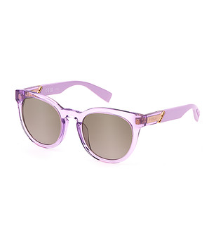 Дамски очила с прозрачни лилави рамки снимка