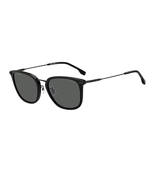 Черни мъжки слънчеви очила с метални дръжки снимка