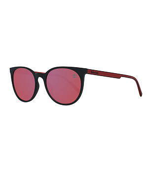 Черни мъжки слънчеви очила с червени лещи снимка