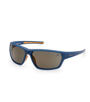 Мъжки слънчеви очила със сини рамки с поляризация снимка