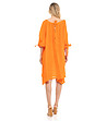 Ленена оversize рокля в оранжево-1 снимка