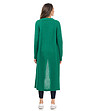 Дълга дамска жилетка в зелено -1 снимка