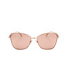Златисти дамски слънчеви очила с розови лещи-2 снимка