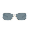 Мъжки слънчеви очила с бяла рамка и сини лещи-1 снимка