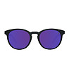 Черни мъжки слънчеви очила с лилави лещи-1 снимка