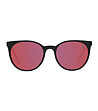 Черни мъжки слънчеви очила с червени лещи-1 снимка