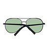 Мъжки слънчеви очила с черни рамки и зелени лещи-1 снимка