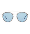 Сиви unisex слънчеви очила със сини поляризирани лещи-2 снимка