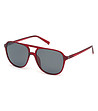 Мъжки слънчеви очила с червени рамки и поляризирани лещи-0 снимка