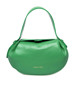 Дамска зелена кожена чанта Novara снимка