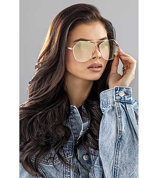 Дамски слънчеви очила със златиста рамка Madeline снимка