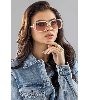Дамски слънчеви очила в розово Clara снимка