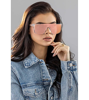 Дамски слънчеви очила тип маска с розови лещи Athena  снимка