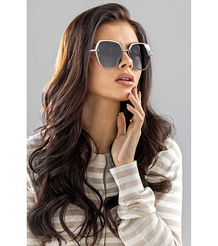 Дамски слънчеви очила в златисто и черно Quinn  снимка