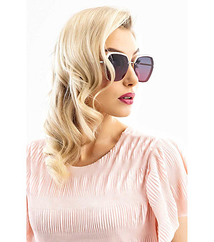 Дамски слънчеви очила в златисто и лилаво Quinn  снимка