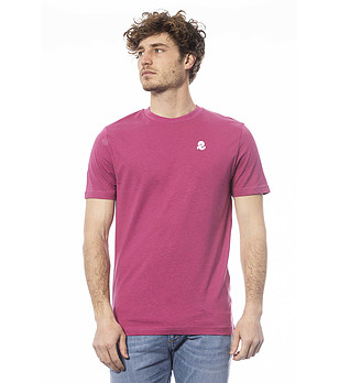 Мъжка памучна тениска в нюанс на цвят циклама снимка