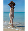 Ефектна памучна ажурена рокля в пясъчен нюанс Jelena-1 снимка