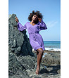 Ефектна лилава рокля с високо съдържание на памук Ramona-3 снимка