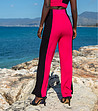 Дамски панталон в розово и черно  Maddalena-2 снимка