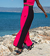 Дамски панталон в розово и черно  Maddalena-3 снимка