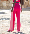 Дамски панталон в циклама и розово Maddalena-3 снимка
