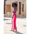 Дамски панталон в циклама и розово Maddalena-4 снимка