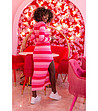 Дълга ефектна рокля в розови нюанси Ina-1 снимка