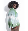 Дамски пуловер в зелено и бяло с омбре ефект  Angelika-1 снимка