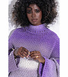 Дамски пуловер в лилави нюанси Sandra със съдържание на мохер-4 снимка