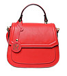 Червена дамска чанта от естествена кожа Ester-0 снимка
