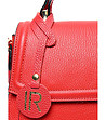 Червена дамска чанта от естествена кожа Ester-2 снимка