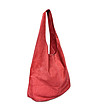 Червена дамска чанта от естествена кожа Livia-1 снимка