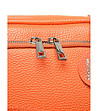 Оранжева дамска чанта от естествена кожа Saruni-2 снимка