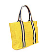 Дамска чанта в жълто от естествен велур Zira-1 снимка