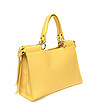Дамска жълта чанта от естествена кожа Diana-1 снимка