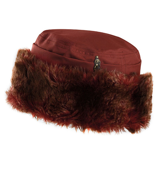 Зимна дамска шапка в цвят керемида Corbally снимка