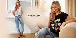Top Secret -  свежа визия с топ, тениска и дънки снимка