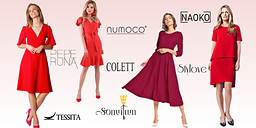 Рокля в огнени нюанси за страстна визия снимка