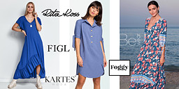 Морска ефирност с рокля в бяло, синьо и екрю снимка