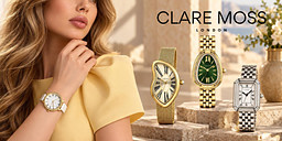 Clare Moss елегантни златисти и сребристи часовници снимка