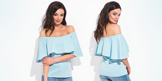 Дамски блузи с къс ръкав снимка