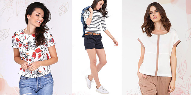 Тя си избра нови къси панталони и блуза снимка