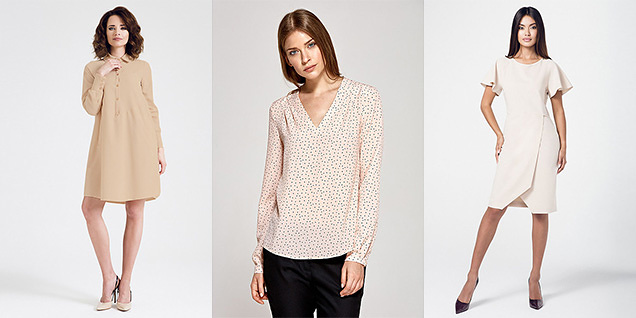 Модерна като от ревю в нюд нюанси снимка