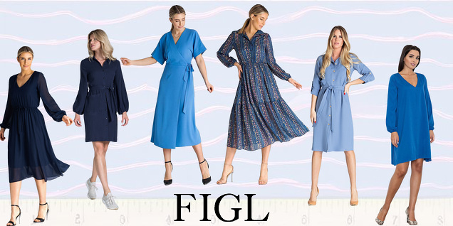 Figl - зашеметяващи рокли в сини нюанси снимка