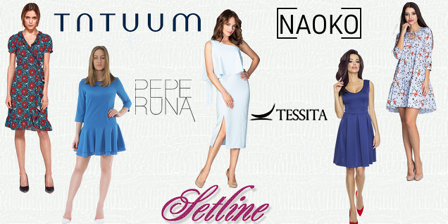 Бъди изкусителна в рокля в сини нюанси снимка