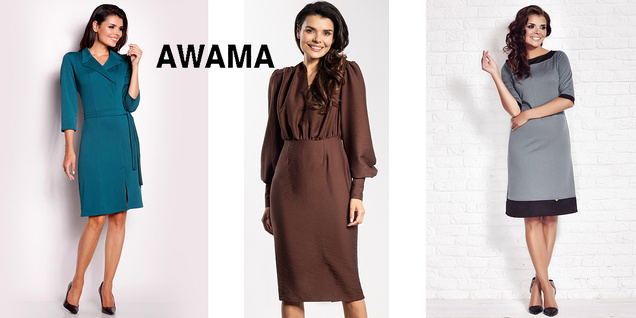 Awama - рокли в земни тонове снимка