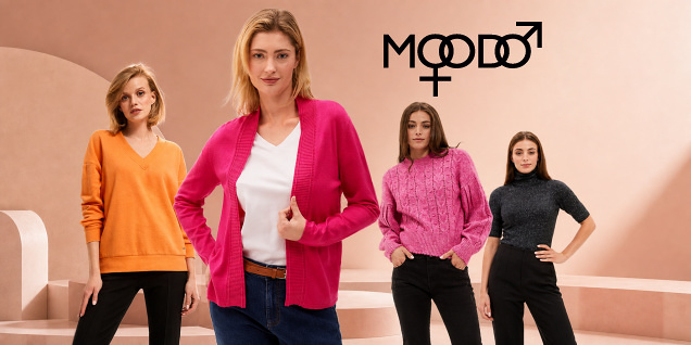 Moodo плетива – дамски пуловери и жилетки в меки тонове снимка