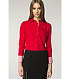 Дамска червена риза с джоб Gardenia-0 снимка