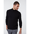 Черен мъжки памучен пуловер Viggo-2 снимка