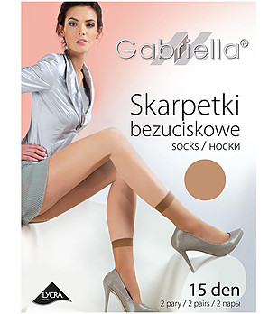 Дамски къси чорапи в бежово 15 DEN Stela снимка